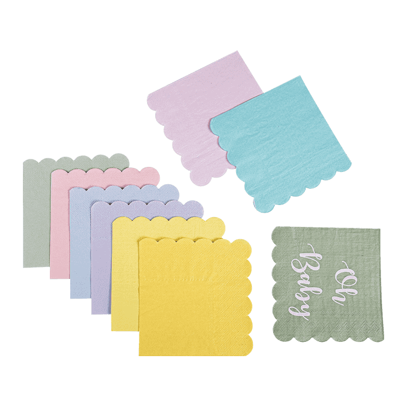 24x24 farbenfrohe hochwertige Stanze-Servietten SJ6101