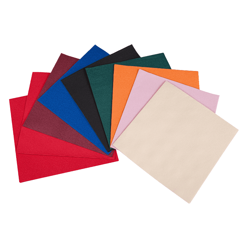 40x40 1/4 leinenartige farbige Airlaid Servietten Einweg hochwertige Papier-Servietten SJ2102