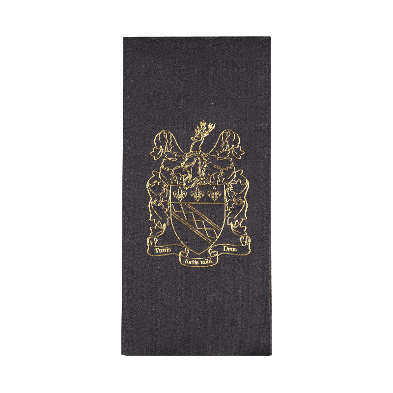 43x30 Soft Black Airlaid Servietten Hot Stamping SJ2302