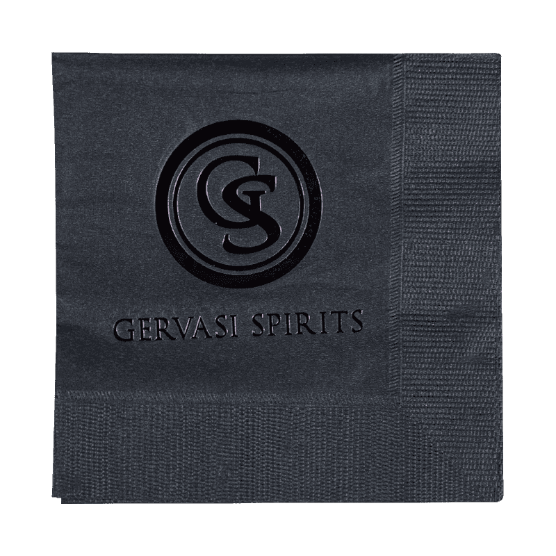 25x25 hochwertige schwarze Servietten mit heißem Stempel SJ4302