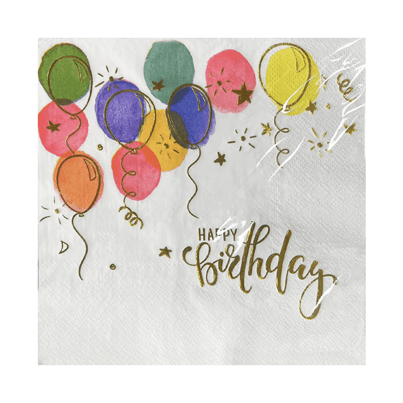 33x33 Alles Gute zum Geburtstag elegante Servietten mit heißem Stempel SJ5201